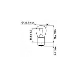 AMPOULE PHILIPS 13498CP P21W 13498 24V