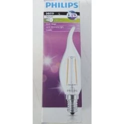 Ampoule Filament LED 2W Flamme Déco Culot E14 230V 2700K 250lm Non-dimmable MASTER LEDCANDLE PHILIPS 517697