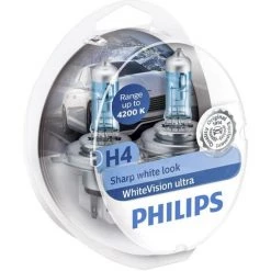 Philips 12342WVUSM Ampoule Halogène WhiteVision, WhiteVision Effet Xénon H4 60/55 W 12 V -PHILIPS Soldes 12719841 4
