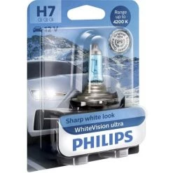Philips 12972WVUB1 Ampoule Halogène WhiteVision, WhiteVision Effet Xénon H7 55 W 12 V - Blanc Froid -PHILIPS Soldes 12719842 4
