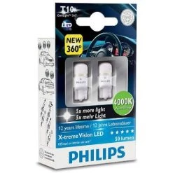 PHILIPS 2 Ampoules T10 W5W Led 4000K 12V -127994000KX2-
