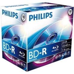 Philips BR2S6J10C - BD-R - 25 Go - 120 Mm - 6x - 10 Pièce(s) (BR2S6J10C/00)