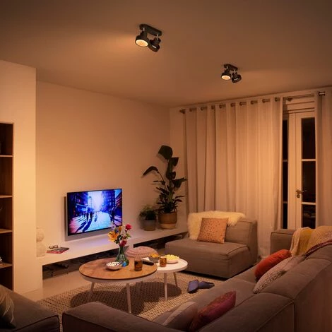 Spot LED Philips Bukko Sceneswitch Noir 2x4W - Noir 4 Spot LED Philips Bukko Sceneswitch Noir 2x4W - Noir – Image 2