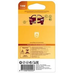 2 Ampoules Vision T4W - 12 V - BA9s - 4W - Eclairage De Plaque - Plafonnier - Boîte à Gants - Coffre - Philips -PHILIPS Soldes 27947951 3