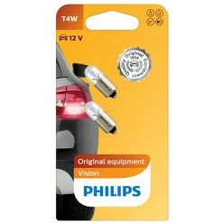 2 Ampoules Vision T4W - 12 V - BA9s - 4W - Eclairage De Plaque - Plafonnier - Boîte à Gants - Coffre - Philips -PHILIPS Soldes 27947951 4