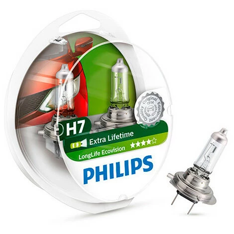 2 Ampoules Extra Lifetime H7 - 12 V - PX26d - 55W - Feux De Route - Feux Antibrouillard - Feux De Croisement - Philips 4 2 Ampoules Extra Lifetime H7 - 12 V - PX26d - 55W - Feux De Route - Feux Antibrouillard - Feux De Croisement - Philips – Image 2