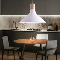 Suspension Salon Salle à Manger éclairage Bois Plafonnier Suspendu Blanc Philips 4095431PN -PHILIPS Soldes 28995447 4