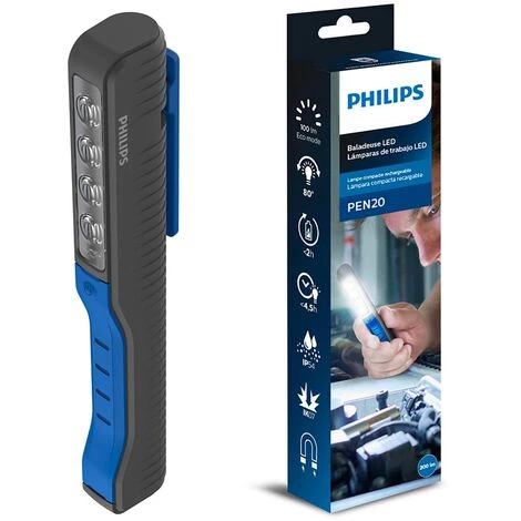 Baladeuse LED Rechargeable Aimantée Philips - PEN 20 3 Baladeuse LED Rechargeable Aimantée Philips - PEN 20