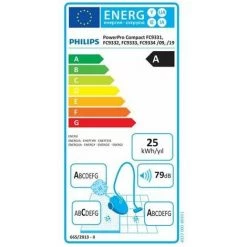 Philips PowerPro Compact Fc9333/09 – Aspirateur (650 W, A, 25 kWh, 650 W, Aspirateur Cylindrique Sans Sac) 11 Philips PowerPro Compact Fc9333/09 – Aspirateur (650 W, A, 25 kWh, 650 W, Aspirateur Cylindrique Sans Sac) -PHILIPS Soldes 29961681 5
