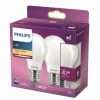 Philips Ampoule LED Equivalent 40W E27 Blanc Chaud Non Dimmable, Verre, Lot De 2 -PHILIPS Soldes 30278203 1
