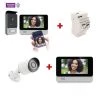 PHILIPS Visiophone Connecté Smartphone - WelcomeEye Connect 2 - 1 Kit Visiophone Connect 2 + 1 écran Supplémentaire + 1 Caméra + 1 Alim Rail DIN