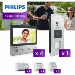 Interphone Vidéo Philips Welcome Hive PRO Pour 4 Appartements - Produit Neuf