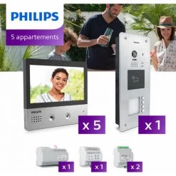 Interphone Vidéo Philips Welcome Hive PRO Pour 5 Appartements - Produit Neuf