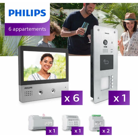 Interphone Vidéo Philips Welcome Hive PRO Pour 6 Appartements - Produit Neuf 3 Interphone Vidéo Philips Welcome Hive PRO Pour 6 Appartements - Produit Neuf