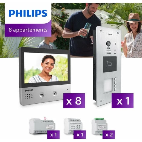 Interphone Vidéo Philips Welcome Hive PRO Pour 8 Appartements - Produit Neuf 3 Interphone Vidéo Philips Welcome Hive PRO Pour 8 Appartements - Produit Neuf