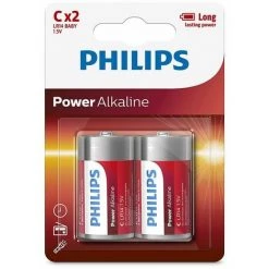 Lot De 2 C Philips Lr14p2b/05/ 1,5v/ Piles Alcalines.