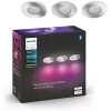 Philips Hue White And Color Ambiance Xamento Spots Encastrés Chrome 3x5.7W, Compatible Bluetooth, Fonctionne Avec Alexa, Google Assistant Et Apple Homekit -PHILIPS Soldes 41028152 1