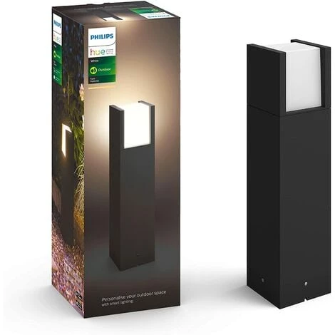 Philips Hue White Borne Extérieure FUZO Aluminium, Noire, Fonctionne Avec Alexa, Google Assistant Et Apple Homekit 3 Philips Hue White Borne Extérieure FUZO Aluminium, Noire, Fonctionne Avec Alexa, Google Assistant Et Apple Homekit