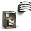 Philips Hue White LUCCA Applique Murale Extérieurs 1x9.5W - Anthracite, Fonctionne Avec Alexa, Google Assistant Et Apple Homekit -PHILIPS Soldes 41028183 1
