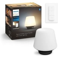 Philips White Ambiance WELLNESS Lampe à Poser 1x9.5W - Blanc (télécommete Incluse), Compatible Bluetooth, Fonctionne Avec Alexa, Google Assistant Et Apple Homekit