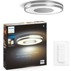 Philips Hue White Ambiance BEING Plafonnier 32W - Blanc (télécommete Incluse), Compatible Bluetooth, Fonctionne Avec Alexa, Google Assistant Et Apple Homekit
