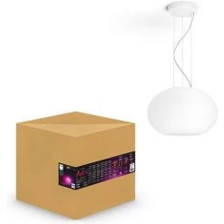 Philips Hue White & Color Ambiance FLOURISH Suspension 31W - Bluetooth - Blanc, Fonctionne Avec Alexa, Google Assistant Et Apple Homekit