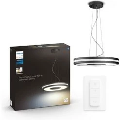 Philips Hue White Ambiance BEING Suspension 1x39W - Noir (télécommete Incluse), Compatible Bluetooth, Fonctionne Avec Alexa, Google Assistant Et Apple Homekit