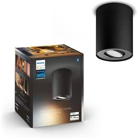Philips Hue White Ambiance PILLAR Spot 1x5.5W Extension - Noir (télécommete Non Incluse), Fonctionne Avec Alexa, Google Assistant Et Apple Homekit 4 Philips Hue White Ambiance PILLAR Spot 1x5.5W Extension - Noir (télécommete Non Incluse), Fonctionne Avec Alexa, Google Assistant Et Apple Homekit – Image 2