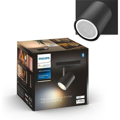 Philips Hue White Ambiance RUNNER Spot 1x5.5W Extension - Noir (télécommete Non Incluse), Compatible Bluetooth, Fonctionne Avec Alexa, Google Assistant Et Apple Homekit 3 Philips Hue White Ambiance RUNNER Spot 1x5.5W Extension - Noir (télécommete Non Incluse), Compatible Bluetooth, Fonctionne Avec Alexa, Google Assistant Et Apple Homekit