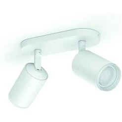 Philips Hue White & Color Ambiance FUGATO Spot 2x5.7W - Blanc, Compatible Bluetooth, Fonctionne Avec Alexa, Google Assistant Et Apple Homekit