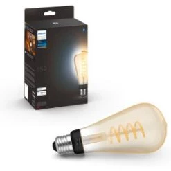 Philips Hue White Ambiance, Ampoule LED Connectée E27 Filament ST72, Compatible Bluetooth, Fonctionne Avec Alexa, Google Assistant Et Apple Homekit