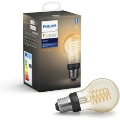 Philips Hue White, Ampoule LED Connectée Filament E27 Forme Stetard, Compatible Bluetooth, Fonctionne Avec Alexa, Google Assistant Et Apple Homekit