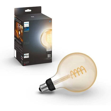 Philips Hue White Ambiance, Ampoule LED Connectée E27 Filament G125 Giant Globe, Compatible Bluetooth, Fonctionne Avec Alexa, Google Assistant Et Apple Homekit 3 Philips Hue White Ambiance, Ampoule LED Connectée E27 Filament G125 Giant Globe, Compatible Bluetooth, Fonctionne Avec Alexa, Google Assistant Et Apple Homekit