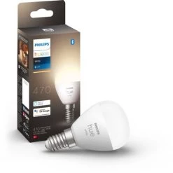 Philips Hue White, Ampoule LED Connectée Luster E14, Compatible Bluetooth, Fonctionne Avec Alexa, Google Assistant Et Apple Homekit