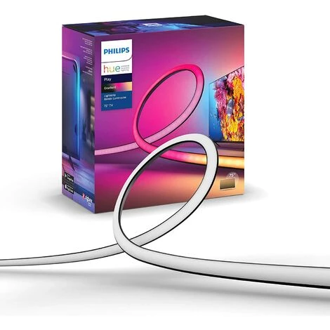 Philips Lightstrip Hue Play Gradient Pour TV 65 Pouces, Synchronisation De La Lumière Avec L'écran (nécessite Hue Sync Box - Non Fourni), Fonctionne Avec Alexa, Google Assistant Et Apple Homekit 5 Philips Lightstrip Hue Play Gradient Pour TV 65 Pouces, Synchronisation De La Lumière Avec L'écran (nécessite Hue Sync Box - Non Fourni), Fonctionne Avec Alexa, Google Assistant Et Apple Homekit – Image 3