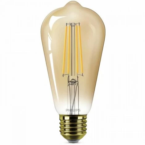 PHILIPS Ampoule LED Edison Vintage Filament E27 - 50W Claire Ambrée - Compatible Variateur - Verre 4 PHILIPS Ampoule LED Edison Vintage Filament E27 - 50W Claire Ambrée - Compatible Variateur - Verre – Image 2