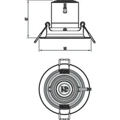 PHILIPS Spot Downlight LED 3 Intensités SceneSwitch Pomeron 3W Coupe Ø 70mm Blanc Chaud 2700K - Blanc Chaud 2700K 11 PHILIPS Spot Downlight LED 3 Intensités SceneSwitch Pomeron 3W Coupe Ø 70mm Blanc Chaud 2700K - Blanc Chaud 2700K -PHILIPS Soldes 44431302 5