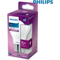 PHILIPS Ampoule LED E27 8,5W Ronde A60 équivalent à 75W - Blanc Naturel 4000K -PHILIPS Soldes 48308218 2