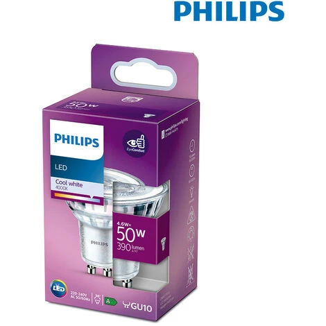PHILIPS Spot LED GU10 4,6W Dicroïque équivalent à 50W - Blanc Naturel 4000K 4 PHILIPS Spot LED GU10 4,6W Dicroïque équivalent à 50W - Blanc Naturel 4000K – Image 2