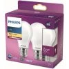 PHILIPS LED Classic 60W Standard E27 Blanc Chaud Non Dimmable Lot De 2 -PHILIPS Soldes 48675306 1