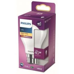 Philips Ampoule LED Equivalent 40W B22 Blanc Chaud Non Dimmable, Verre -PHILIPS Soldes 48676575 2