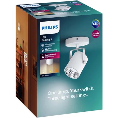 Philips Spot LED Byre Sceneswitch Blanc 4W 4 Philips Spot LED Byre Sceneswitch Blanc 4W – Image 2