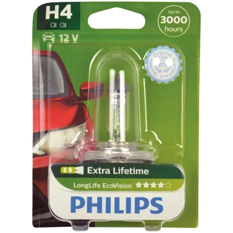 Ampoule Voiture Philips 12342LLECOB1 H4 EcoVision 55W Blister 4 Ampoule Voiture Philips 12342LLECOB1 H4 EcoVision 55W Blister – Image 2