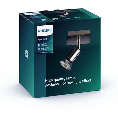 Spot Philips Carrea Nickel GU10 - Nickel 3 Spot Philips Carrea Nickel GU10 - Nickel
