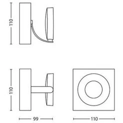 Spot LED Philips MyLiving Clockwork 5W - Blanc 11 Spot LED Philips MyLiving Clockwork 5W - Blanc -PHILIPS Soldes 52187562 5