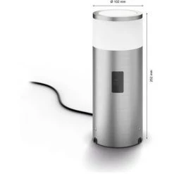 Philips Hue White And Color Ambiance, Borne Extérieure Calla, Inox, Fonctionne Avec Alexa, Google Assistant Et Apple Homekit -PHILIPS Soldes 53476674 2