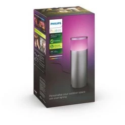 Philips Hue White And Color Ambiance, Borne Extérieure Calla, Inox, Fonctionne Avec Alexa, Google Assistant Et Apple Homekit -PHILIPS Soldes 53476674 4
