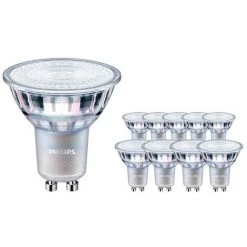 Lot 10x Philips MASTER Value LEDspot GU10 PAR16 4.9W 355lm 36D - 922-927 Dim àWarm | Meilleur Rendu Des Couleurs - Dimmable - Équivalent 50W