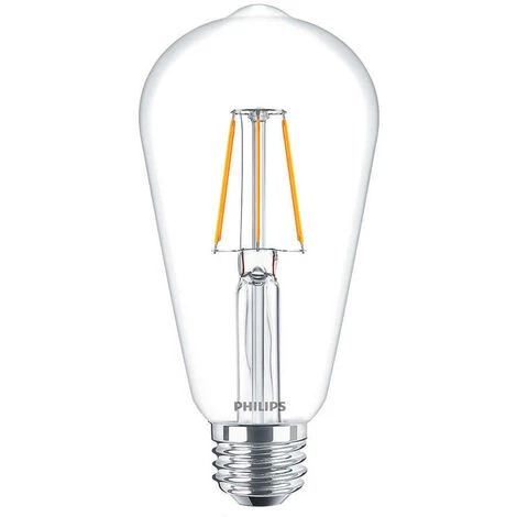 Philips Corepro LEDbulb E27 Edison Filament Claire 4W 470lm - 827 Blanc Très Chaud | Équivalent 40W 3 Philips Corepro LEDbulb E27 Edison Filament Claire 4W 470lm - 827 Blanc Très Chaud | Équivalent 40W