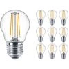Lot 10x Philips Master Value LEDluster E27 Boule Filament Claire 3.4W 470lm - 927 Blanc Très Chaud | Meilleur Rendu Des Couleurs - Dimmable - Équivalent 40W -PHILIPS Soldes 55936573 1